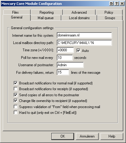 Mercury Core Module Configuration (Local domains): Moet ik hier zowieso iets instellen?